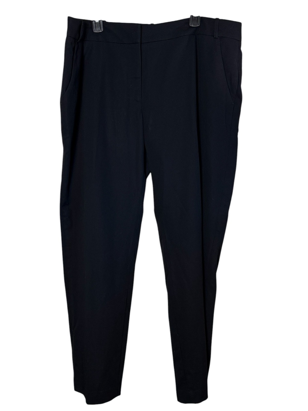 Bonpoint France Women's Navy Straight-Leg Professional Minimalist Trousers Sz 40